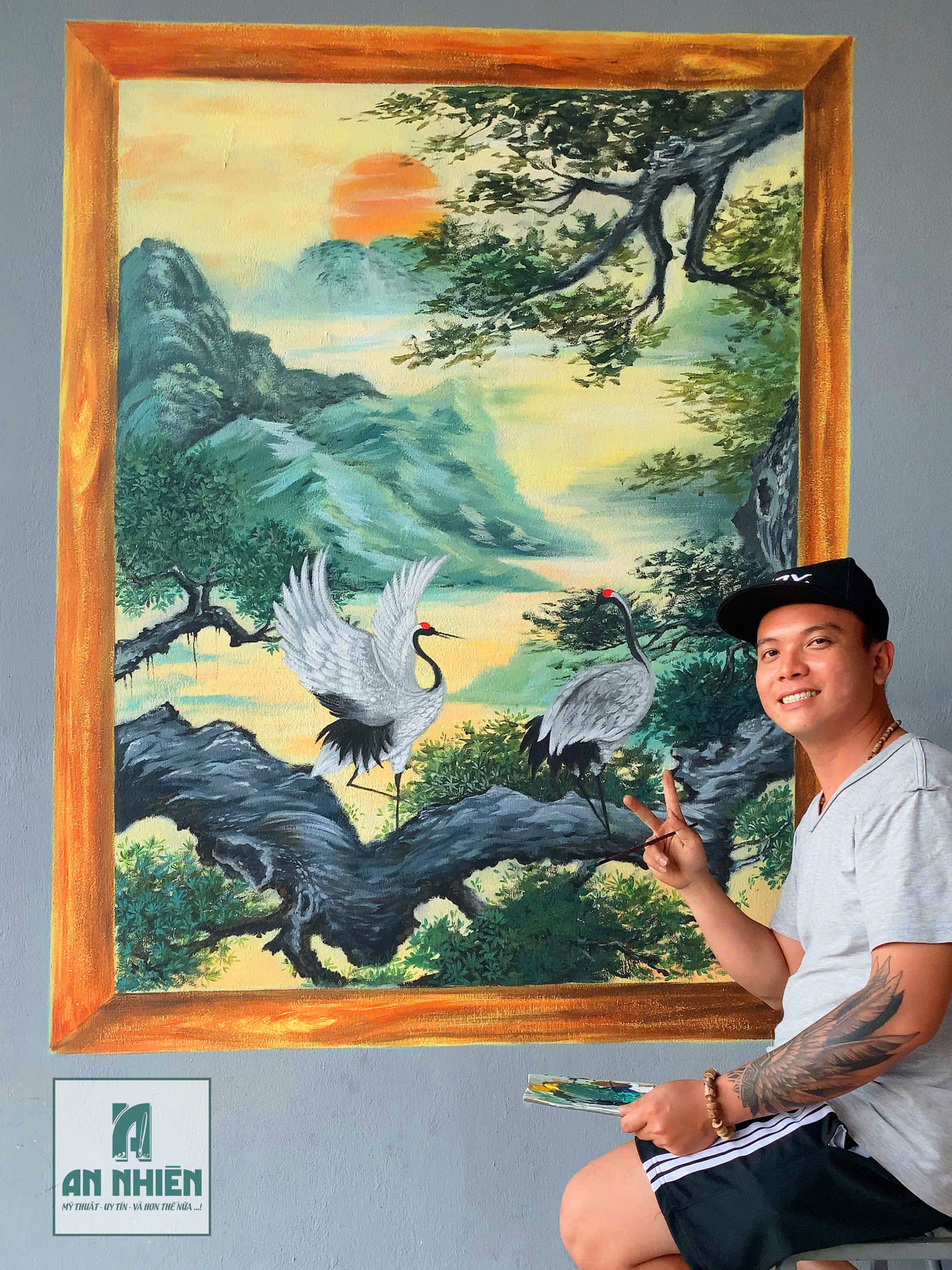 Vẽ tranh tường trang trí Noel tại An Phú Đông, Quận 12 đẹp – độc – ấn tượng