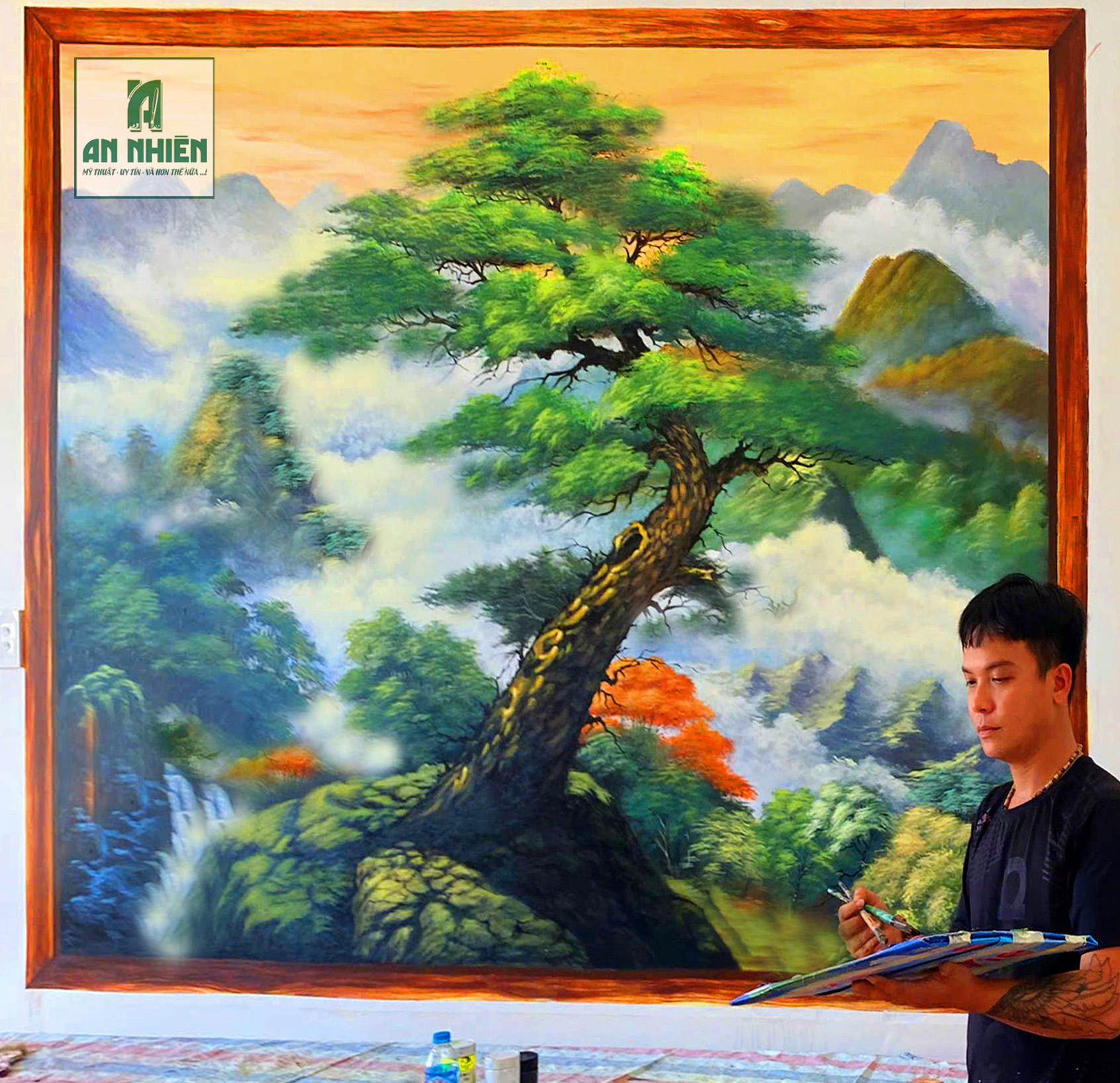 Vẽ tranh tường trang trí Noel tại An Phú Đông, Quận 12 đẹp – độc – ấn tượng