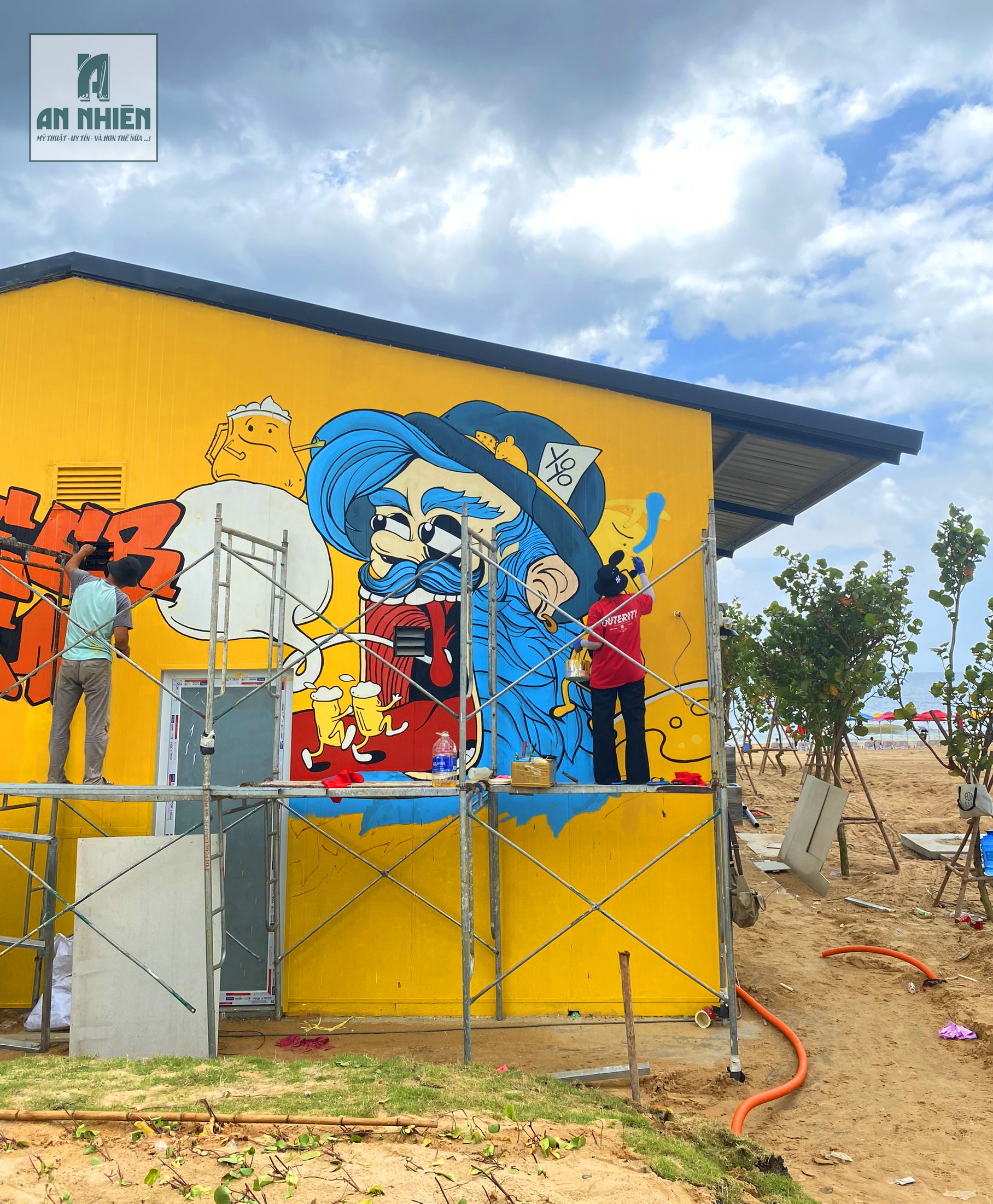 Thi công tranh tường chuyên nghiệp khu du lịch Novaworld Phan Thiết