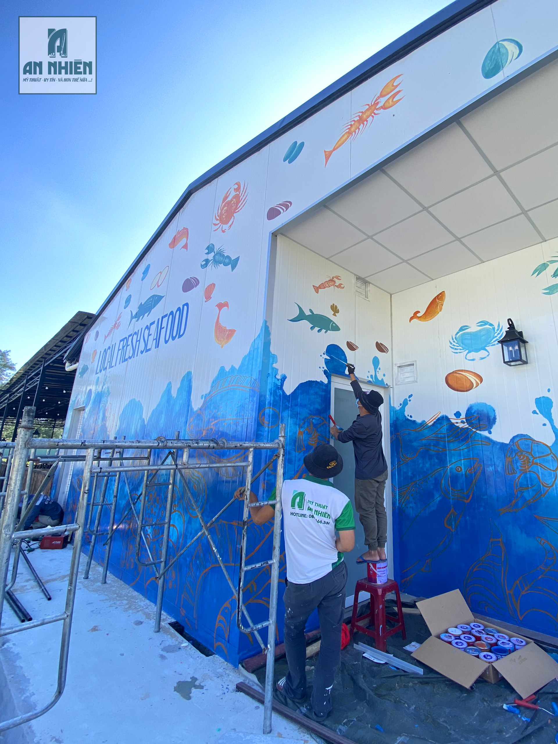 Thi công tranh tường chuyên nghiệp khu du lịch Novaworld Phan Thiết