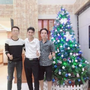 Điêu khắc mô hình xốp, cây thông, trang trí